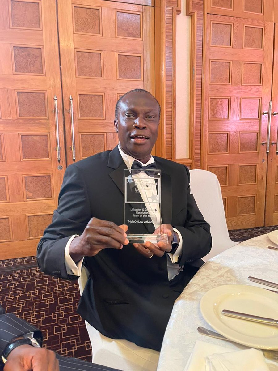 TripleOKLawLLP's tweet image. We are excited to share that our Dispute Resolution team has won in the Litigation and Disputes Category at the #AfricanLegalAwards! We are proud to be recognized for our work in litigation for the second year in a row.

#AfricanLegalAwards #ALA2023 #Africanlawfirms #legalawards