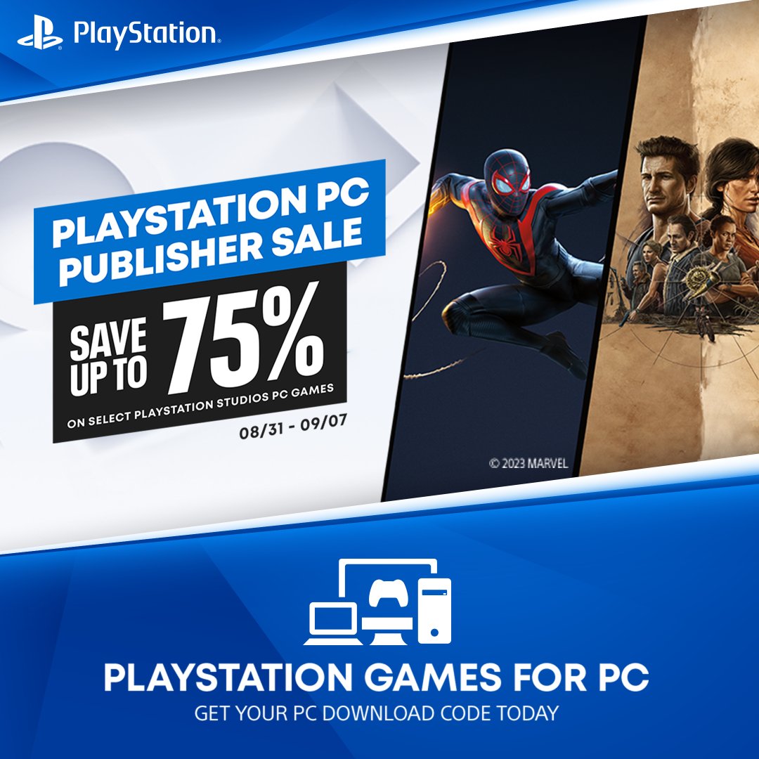 GameStop on X: Starting now, save up to 75% off hit Playstation games, now  on PC! Stock up on some games from that backlog! 😋 Shop the sale now:    /