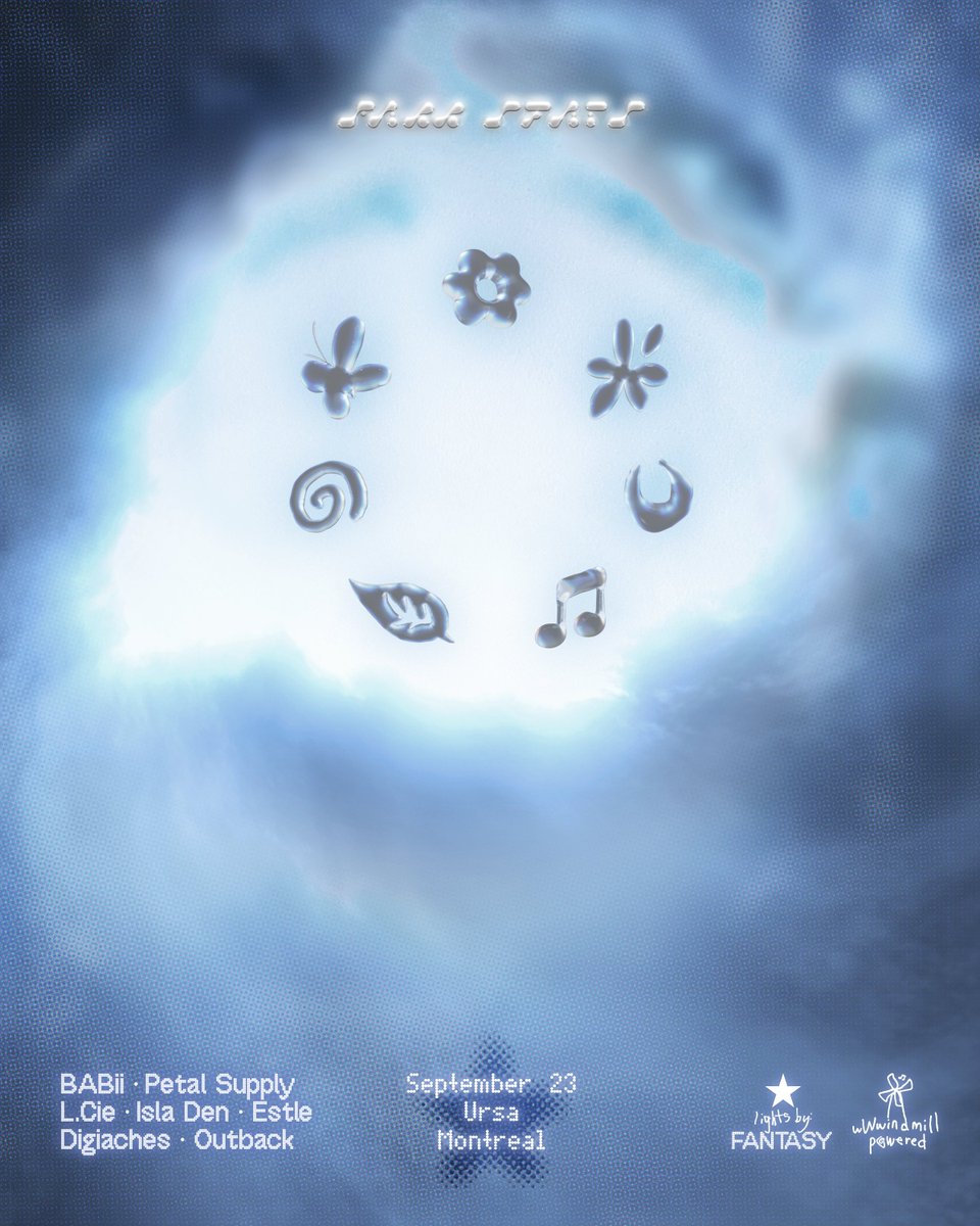 Isla Den (@isla_den) on Twitter photo 3 weeks until <a href="/wwwindmillpwrd/">wWwindmill Powered</a> : ☆ fall stars ☆
Sept 21 / Toronto at Baby G
Sept 23 / Montreal at Ursa
with
<a href="/BABii_mp3/">BABii</a>
L.Cie
<a href="/PetalSupply/">petal supply</a>
<a href="/analogblckmagic/">Outback</a>
<a href="/digiaches/">35255r</a>
<a href="/3stl_e/">100 estles</a>
PS2
Tickets → linktr.ee/wwwindmillpowe…
♡ soso excited to play songs for you ♡ 3 weeks until <a href="/wwwindmillpwrd/">wWwindmill Powered</a> : ☆ fall stars ☆
Sept 21 / Toronto at Baby G
Sept 23 / Montreal at Ursa
with
<a href="/BABii_mp3/">BABii</a>
L.Cie
<a href="/PetalSupply/">petal supply</a>
<a href="/analogblckmagic/">Outback</a>
<a href="/digiaches/">35255r</a>
<a href="/3stl_e/">100 estles</a>
PS2
Tickets → linktr.ee/wwwindmillpowe…
♡ soso excited to play songs for you ♡