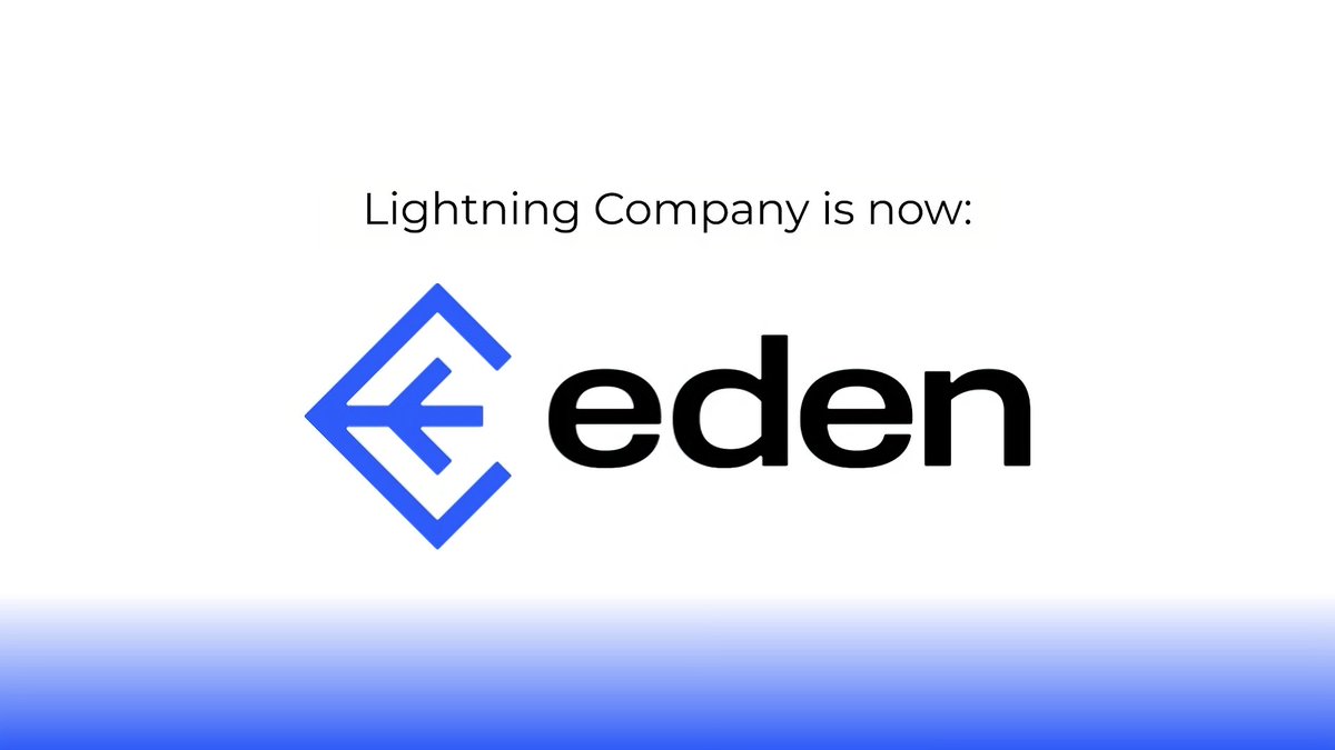 eden_lightning's tweet photo. We've officially changed our name from Lightning Company to Eden

"Eden was a place where everything existed in perfect harmony, and Eden aims to harmonize traditional fiat and cryptocurrency worlds, making it easier for merchants and consumers alike"

It's a new chapter for us⚡️ https://t.co/tGBNexHrXg