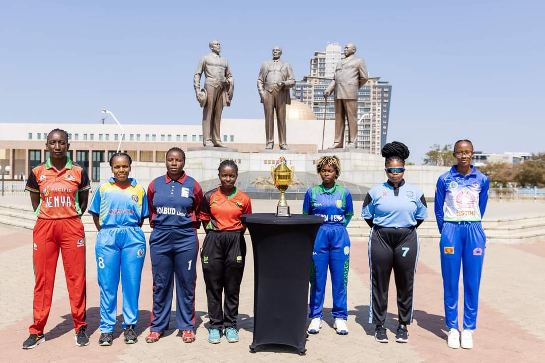 CricketSL1942's tweet photo. Captains photo shoot today for the ICC Women’s T20 World Cup Africa Qualifiers Division 2 at the Three Dikgosi Monument was successful. 8 teams participating but there can only be one champion. Let the games begin 🏆
#cricketsl @IccWomenCricket #africaqualifer @BotswanaCRICKET https://t.co/ME1oMebFpD