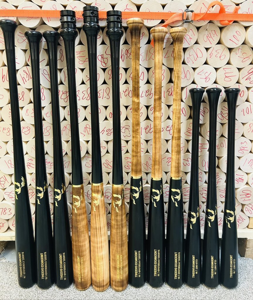 GLBatCo's tweet photo. Three sets of training bats we were fortunate enough to do for @LULIONSBASEBALL. 

If you are looking for training bats for your program for this fall or winter, you can grab them through our website or reach out to us directly! https://t.co/74exm5TMeE