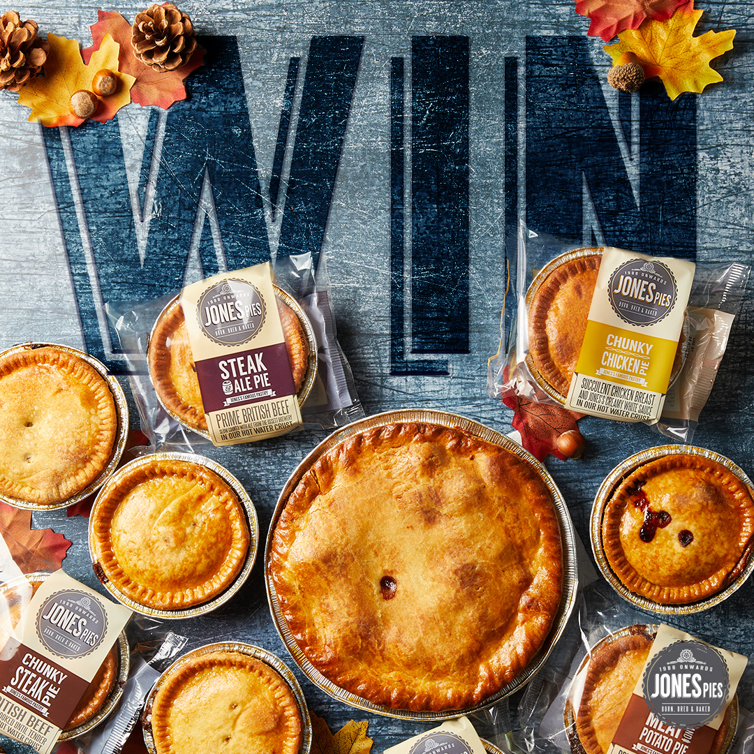 JonesPiesUK's tweet photo. HOT PIE GIVEAWAY! 🥧🍁
To celebrate the start of autumn, we’re giving you a chance to WIN our top-notch hot pie flavours!

TO ENTER:
1. LIKE and RETWEET this post
2. Tag a pal in the comments 
 
Closes 29.09.23. T&amp;C's- https://t.co/jzkKj9q7SP https://t.co/siDUA0Ua32