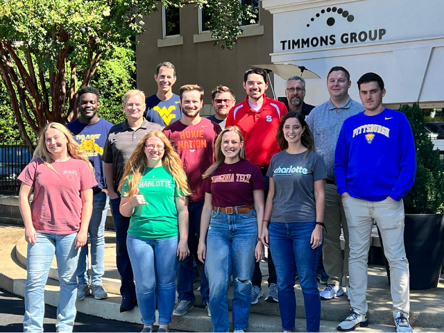 timmonsgroup's tweet photo. Happy #CollegeColorsDay from the Timmons Group team! We love seeing the school pride! ππ #LifeAtTG https://t.co/XLN4JjGhBx