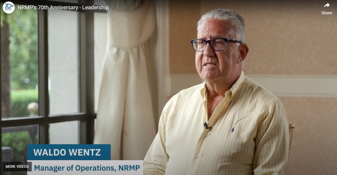 TheNRMP's tweet image. "This was my 30th Match and the reason I keep working at the NRMP is that I really feel like we make a contribution to healthcare in America." - Waldo Wentz, Manager of Operations 

Hear more about why employees work at the #NRMP: ow.ly/frwt50PGXqN. 

#NRMP70 #MedEd