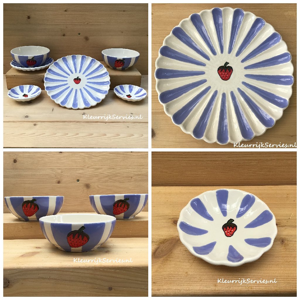 Smulpakketten's tweet photo. Van de nieuwe fruity serie van @kleurrijkservies zie je hier op de foto's enkele items van de aardbei of strawberry serie. Schaaltjes / bordjes van 10 cm, 15 cm en 20 cm in coquille uitvoering en schaaltjes van 12 cm. Mooi op tafel. Ook te koop in de winkel van @bonmarie_nuenen https://t.co/9p94OoijgR