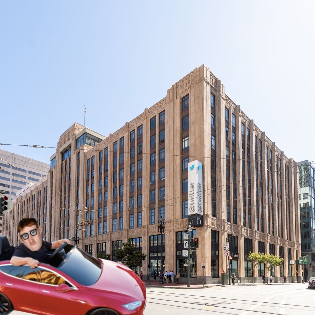 dogecoinmillion's tweet photo. Hey @elonmusk I’ve been honking for a few minutes please come out I need to talk to you real quick. Ok thanks see you in a few minutes. https://t.co/SjKLfvCFCI