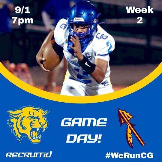 CG come out and support your Cougars tonight as they take on <a href="/NHSFootballAZ/">Nogales Football</a> in their home opener 🔵🟡🙌

#WeRunCG 

<a href="/JUSTCHILLY/">Just Chilly</a>  <a href="/AZHSFB/">ArizonaVarsity.com 🔥PREPS🔥</a> <a href="/CodyTCameron/">Cody Cameron</a> <a href="/ZachAlvira/">Zach Alvira</a> <a href="/EricSports360AZ/">Eric Sorenson</a> <a href="/AZPreps365/">AZPreps365</a> <a href="/KevinMcCabe987/">Kevin McCabe</a> <a href="/gridironarizona/">Gridiron Arizona</a> <a href="/CamCox12/">Cameron Cox</a> <a href="/azc_obert/">Richard Obert</a> <a href="/mariavsqz3/">Maria Vasquez</a> <a href="/PinalSports/">PinalCentral Sports</a>