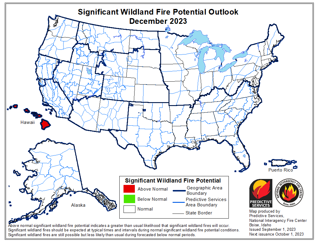 BLMFire's tweet photo. #FireTipFriday: Check out the latest #WildlandFireOutlook! Available on the National Interagency Coordination Center webpage under Predictive Services --> https://t.co/ZAZVIJMe5t
#FireYear2023 #PredictiveServices #WildfireWeatherAWARE https://t.co/em2sEWtXTZ