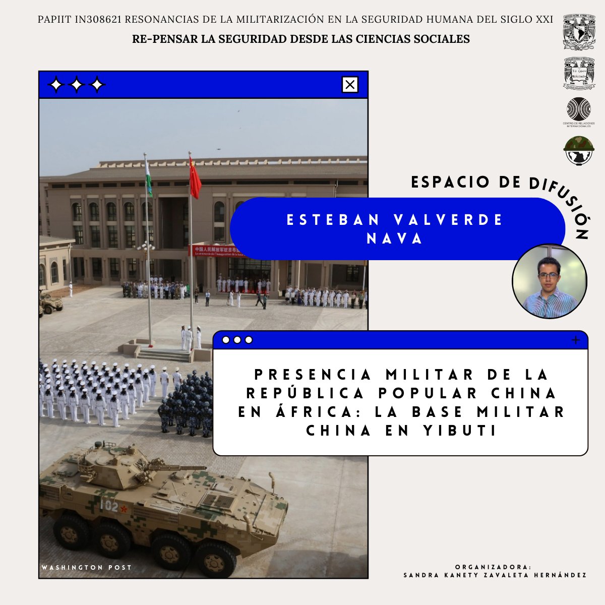 unamilitarSH's tweet photo. 🪖¡Ya es VIERNES, viernes de blog! Hoy te invitamos a leer el texto: “Presencia militar de la República Popular China en África: la base militar china en Yibuti” escrito por Esteban Valverde Nava.

📰Puedes consultar el texto aquí:
https://t.co/NbU24Ag0n3 https://t.co/DzO6Y7mBPr