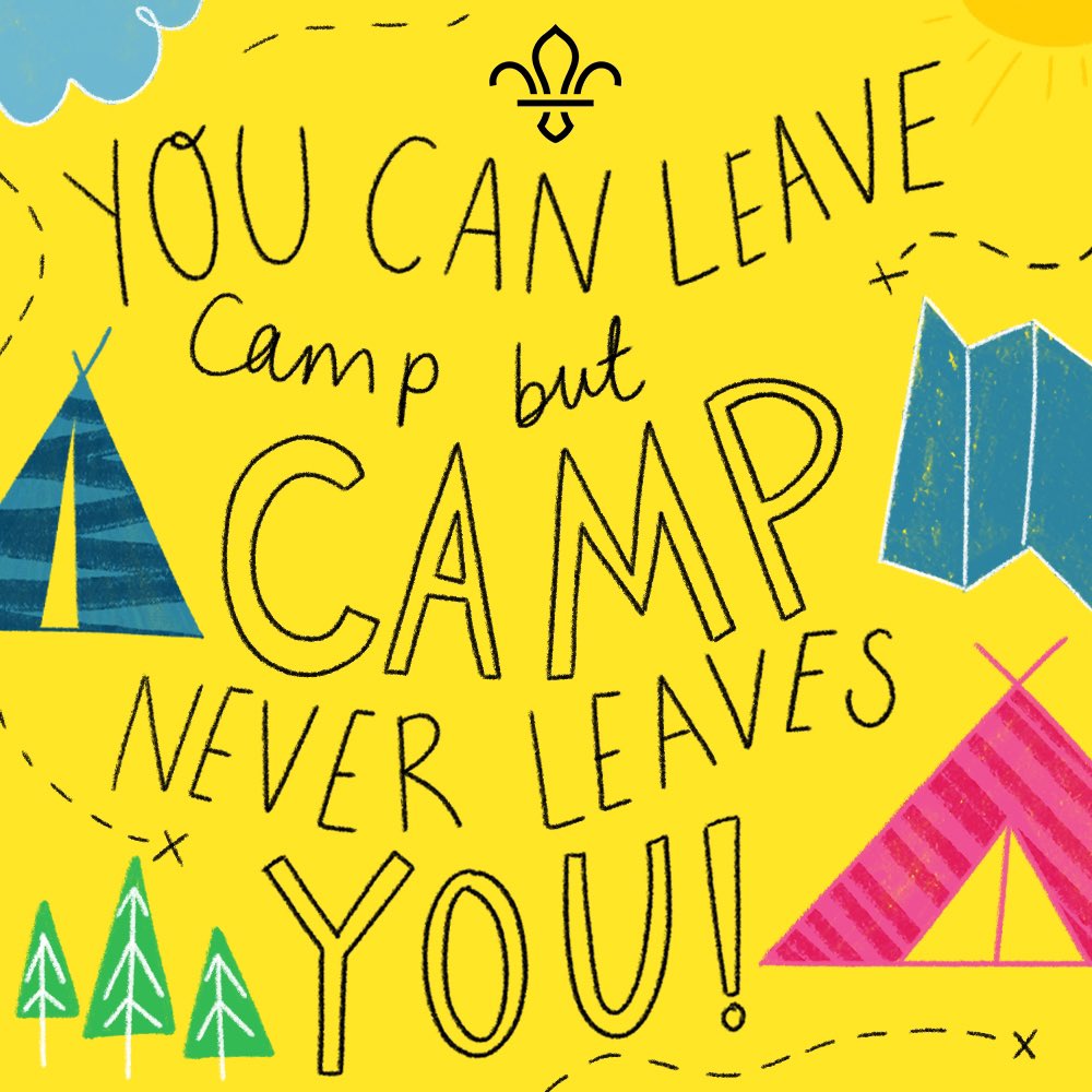 amybooth896's tweet photo. You can leave camp but camp never leaves you! 🏕️

As @scouts start a new term, I’ve been thinking about all of the amazing experiences that Scouts have had this summer that will stay with them forever 🏕️🥾☀️

#Scouts #SkillsForLife #adventure #volunteering  #illustration #design https://t.co/vMhBkp6cu3