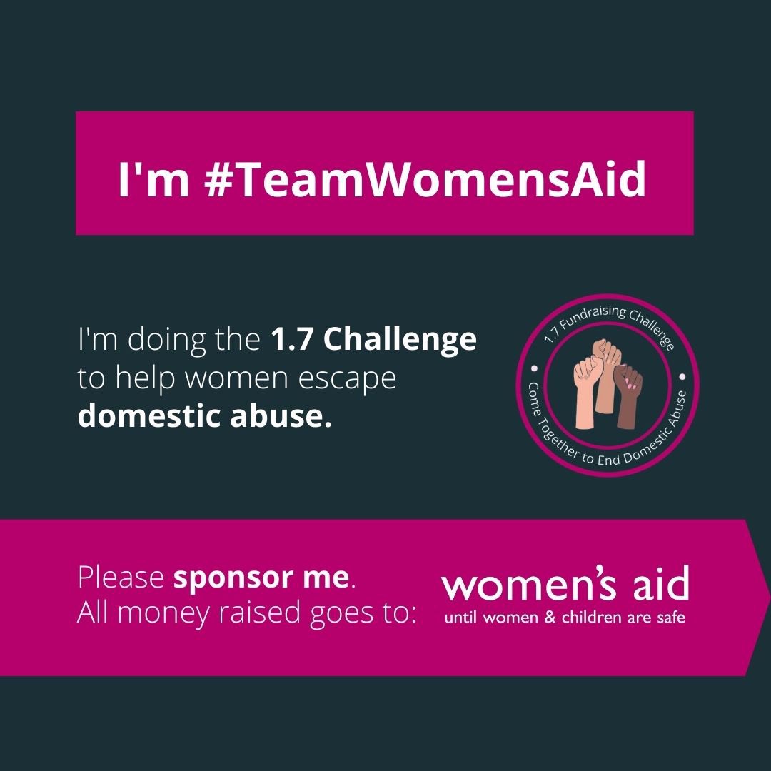 Day One of our challenge complete! ✅
For the 1.7 million women that experience domestic abuse every year, please do sponsor us if you can. We see and appreciate every single one 🩷 Thankyou so much,
Lucy and Mark 

…ensaidfederationofengland.enthuse.com/pf/lucy-gaskel…

#teamwomensaid #endabusetogether