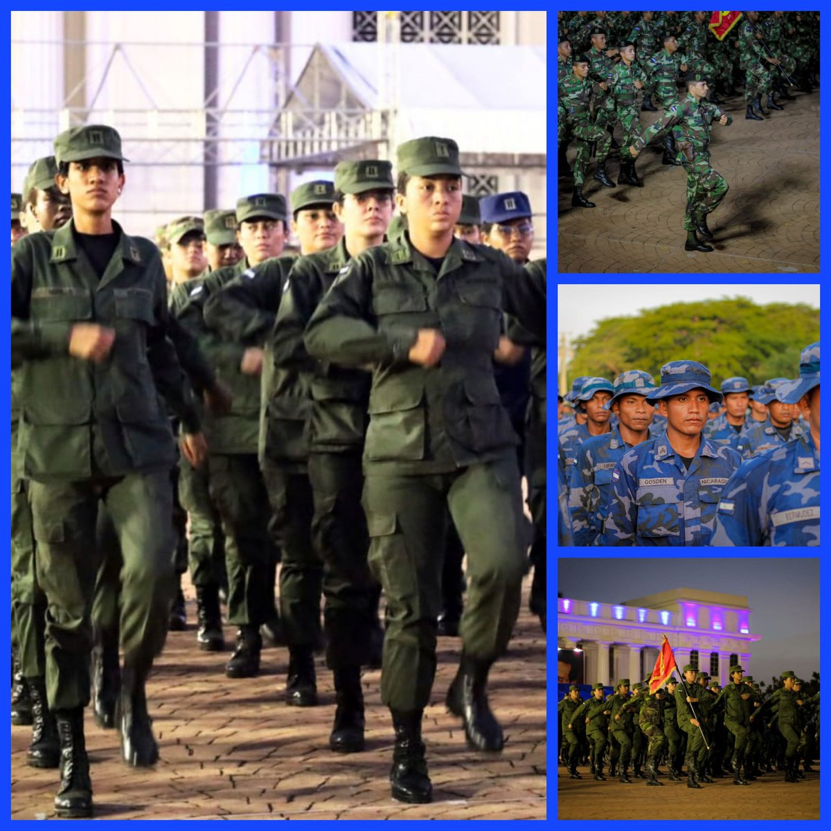 💥Prácticas Generales del Acto del 4️⃣4️⃣ Aniversario de Fundación del Ejército de #Nicaragua, en la Plaza de la Revolución, en Managua. #AmoraNicaragua @EjercitoNic @Amanecerabz @keniamatamoros #UnidosEnVictorias