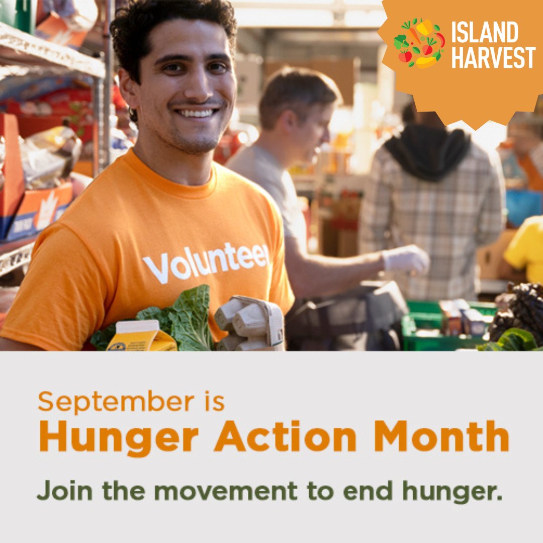IslandHarvest's tweet photo. Today marks the beginning of Hunger Action Month, an annual nationwide month of action to spread awareness and inspire everyone to join the movement to end hunger. Help today! https://t.co/ZCH1tL14Vq #HungerActionMonth https://t.co/v5KTfBgNTl