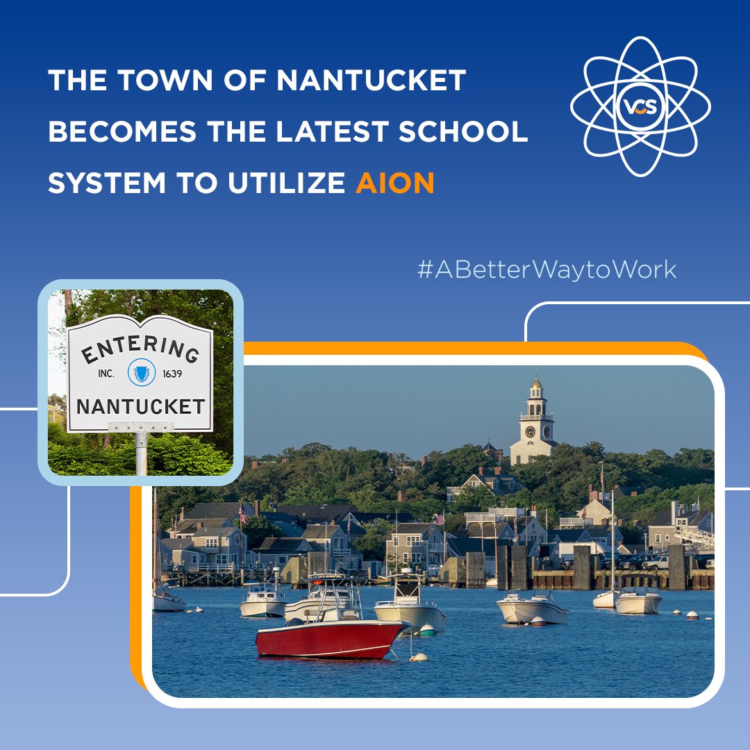 vcs_software's tweet image. We're so excited to welcome the #Nantucket public school system as the newest part of their town to utilize AION for their workforce management, alongside their police, fire, and public works departments. #ABetterWaytoWork