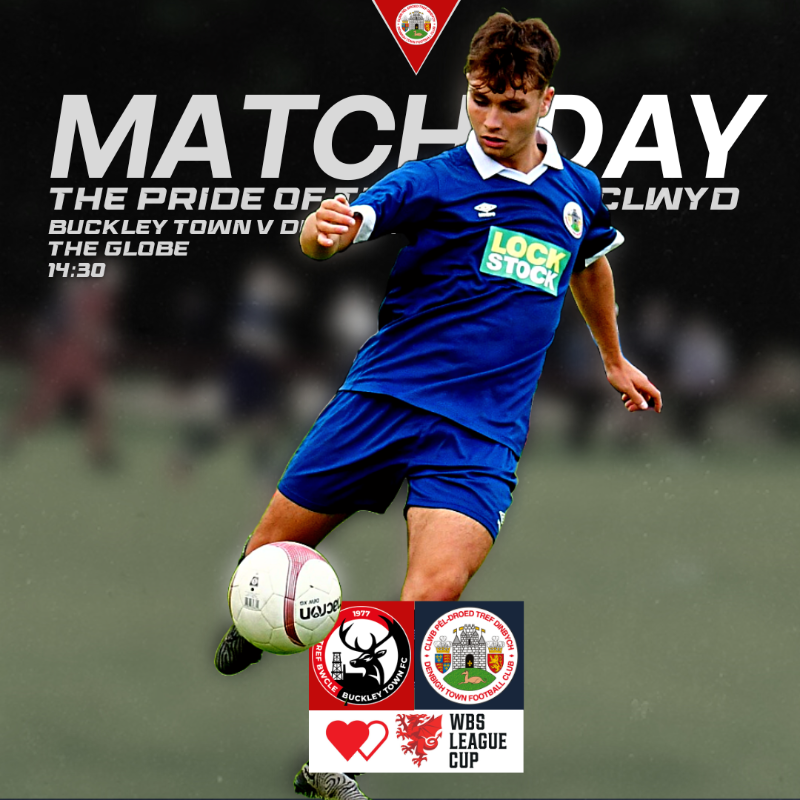 DenbighTownFC's tweet photo. 𝐌𝐀𝐓𝐂𝐇-𝐃𝐀𝐘

It's back to Buckley for our first-ever match in the WBS League Cup 🩸 

🆚 Buckley Town
⏰ 14:30
🏟 The Globe, Buckley
🏆 WBS League Cup

#DTFC