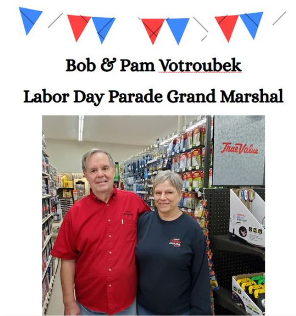 Rock Island is proud to announce Bob &amp; Pam Votroubek, owners of Handy True Value, as the 39th annual Labor Day Parade Grand Marshal! It's fitting since this is the 39th year Handy True Value, 1435 30th St., has been in business! #Labordayparade #Laborday #twill #rockisland