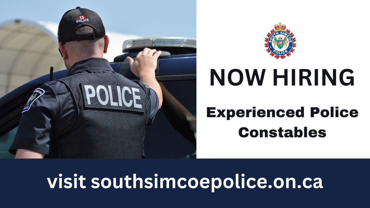 SouthSimcoePS's tweet photo. #HIRINGNOW: Are you an experienced police constable looking for a positive change? More work-life balance? Career opportunities? Join our amazing team!
Visit our website for details in the Join Us section. #JoinSSPS #SSPSFamily #MoreThanANumber
https://t.co/b448uSqoGk https://t.co/SM8twgm4SY