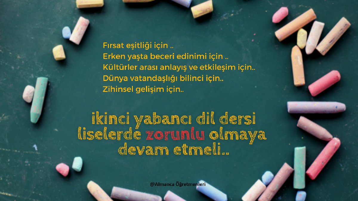 Almanca öğretmenleri sizden destek bekliyor <a href="/onderseren/">Önder Şeren</a>
İkinci Yabancı Dil seçmeli değil zorunludur

#AlmancaZorunluKalmali