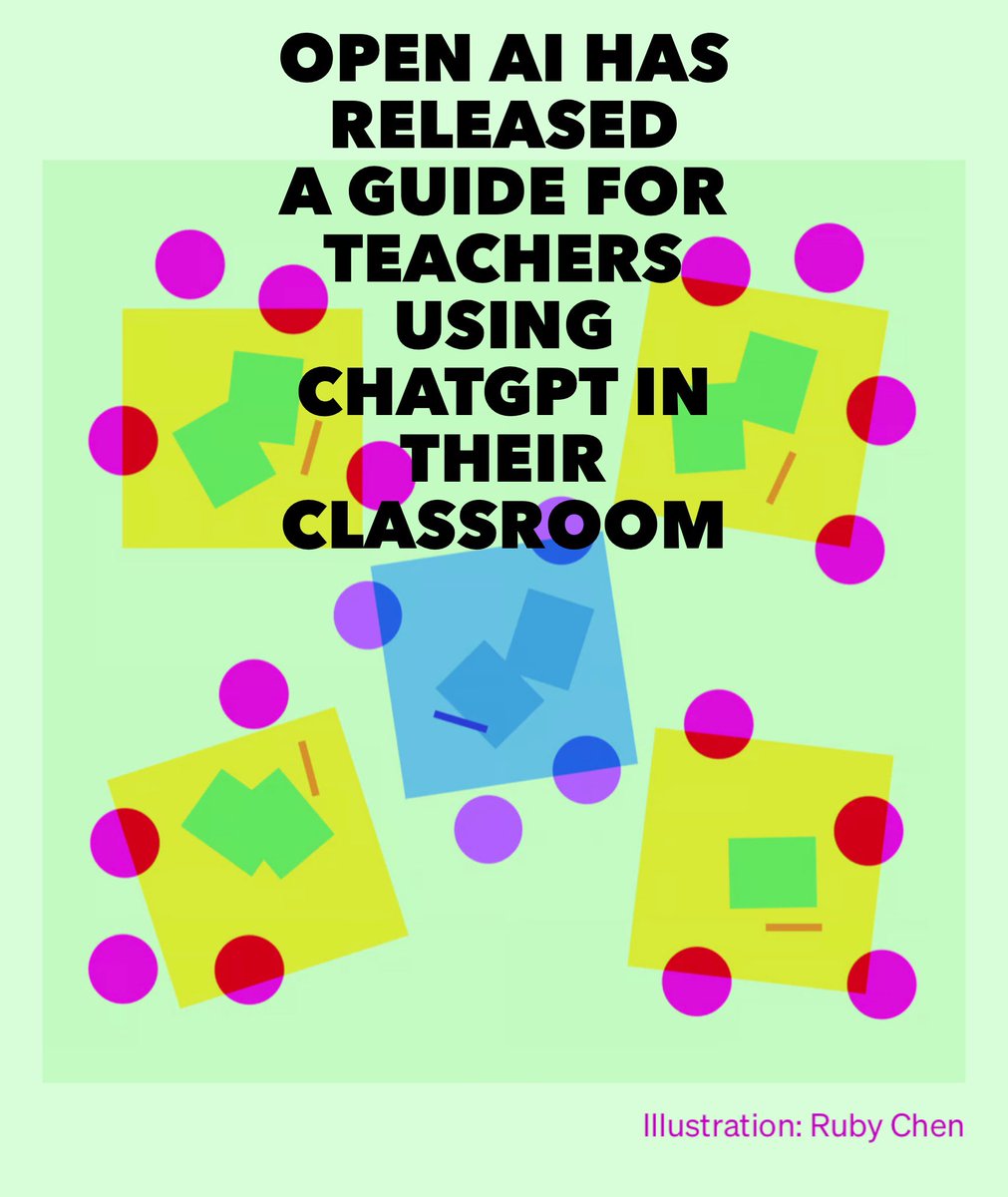 Open AI has released a guide for teachers using ChatGPT in their classroom—including suggested prompts, an explanation of how ChatGPT works and its limitations, the efficacy of AI detectors, and bias. 

openai.com/blog/teaching-…