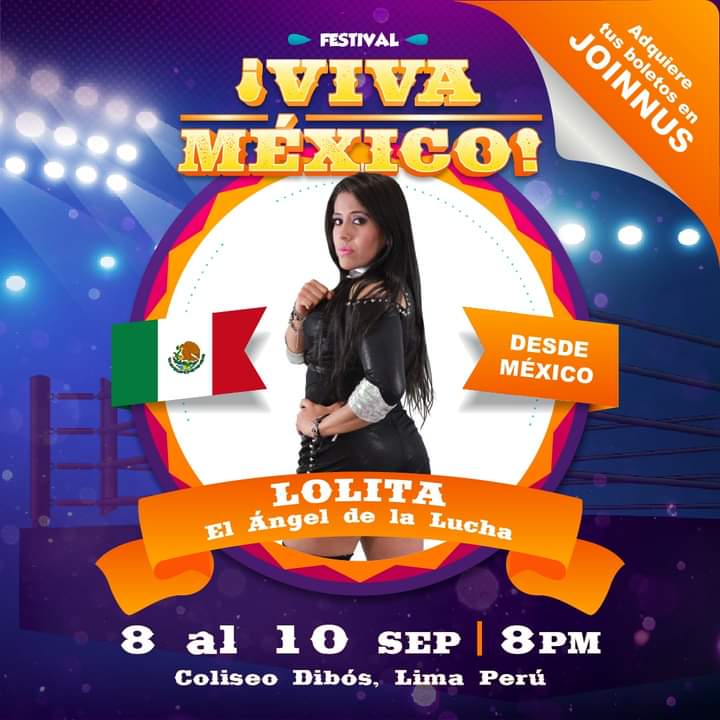 🚨 #Comunicado 🚨 Nos complace anunciar que GeneraXion #LuchaLibre ha sido invitada una vez más a participar en el festival #VivaMéxicoPerú  🇲🇽💪🏽🇵🇪 los esperamos el 8, 9 y 10 de setiembre en el Coliseo Dibos para vivir el deporte de las mil emociones.