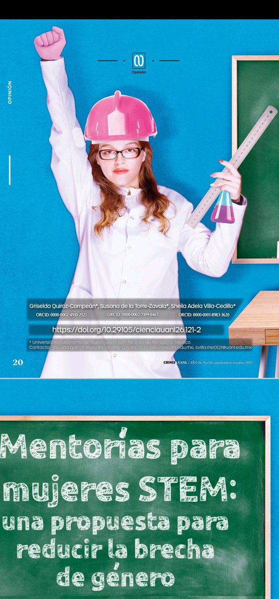 qbpsusy's tweet photo. La Mentoría para mujeres en la Ciencia para cerrar la brecha de género en STEM. Les comparto este artículo 💜
https://t.co/gTyApcmLS4 https://t.co/nKKXvn1wRP