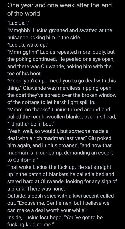 Brainszszs's tweet photo. 1. I'd rather be in bed
#ofmdmicrofic @ofmdmicrofic
(am I doing this right? It's my first time...) https://t.co/fqxURVPEiN
