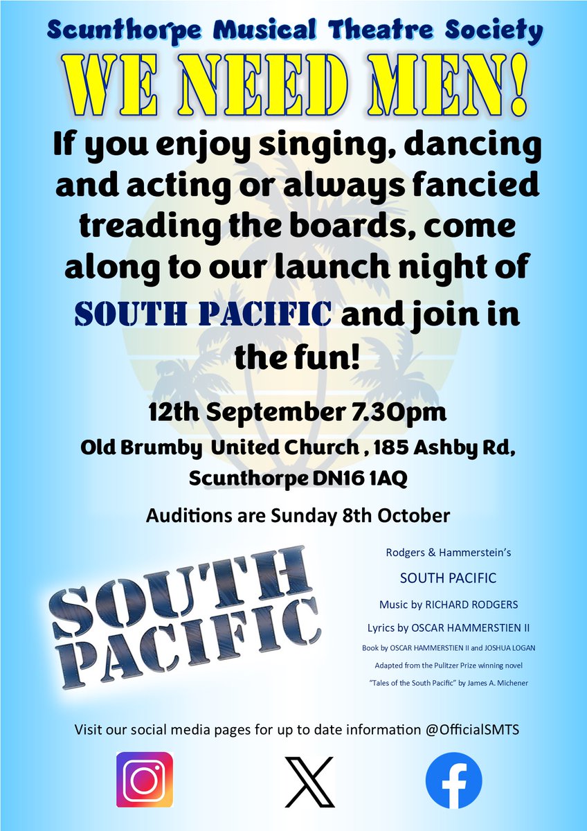 12 day to go until launch night and counting!
#musicaltheatre #officialsmts #southpacific