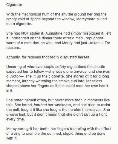 eirienind's tweet image. This is right up my alley! #Mercymorn #TLTMicroFics