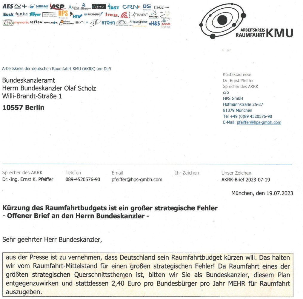 👤Raumfahrtpolitik👤
Ampel steht auf #Rot für strategische Positionierung &amp; Mittelstand
Gibt es einen Zusammenhang zwischen drohender #Budgetkürzungen &amp; geplanter #Neuauflage der deutschen Raumfahrtstrategie?

Kommentar &amp; offene Brief an den Bundeskanzler: hps-gmbh.com/category/2023/