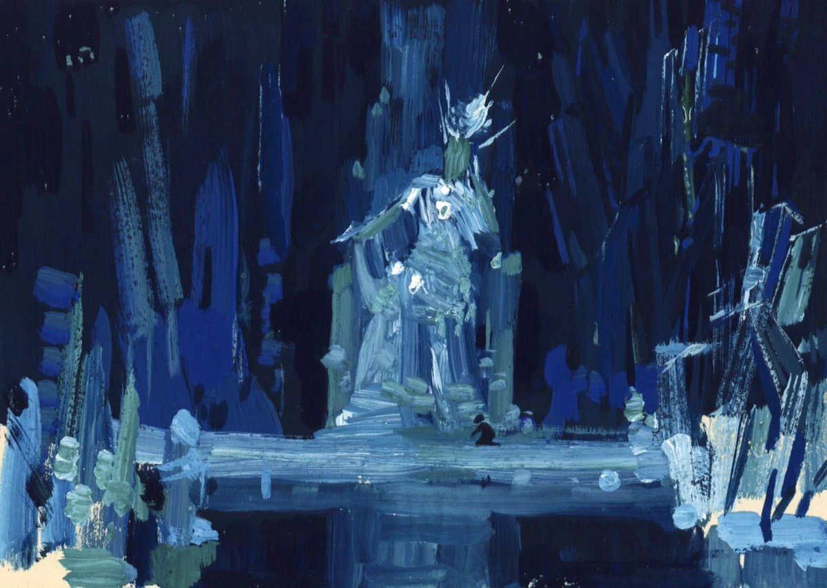 ani_obsessive's tweet image. Concept art by Alexander Vinokurov for The Snow Queen (1957), dir. Lev Atamanov and Nikolay Fyodorov, Soyuzmultfilm