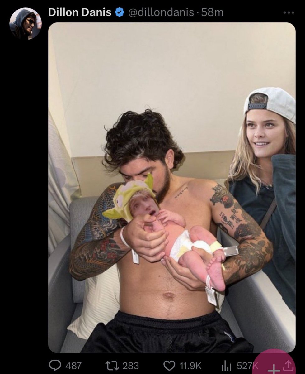Dillion Danis is wild, imagine having your first born and this is the first thing you do lmaoooo