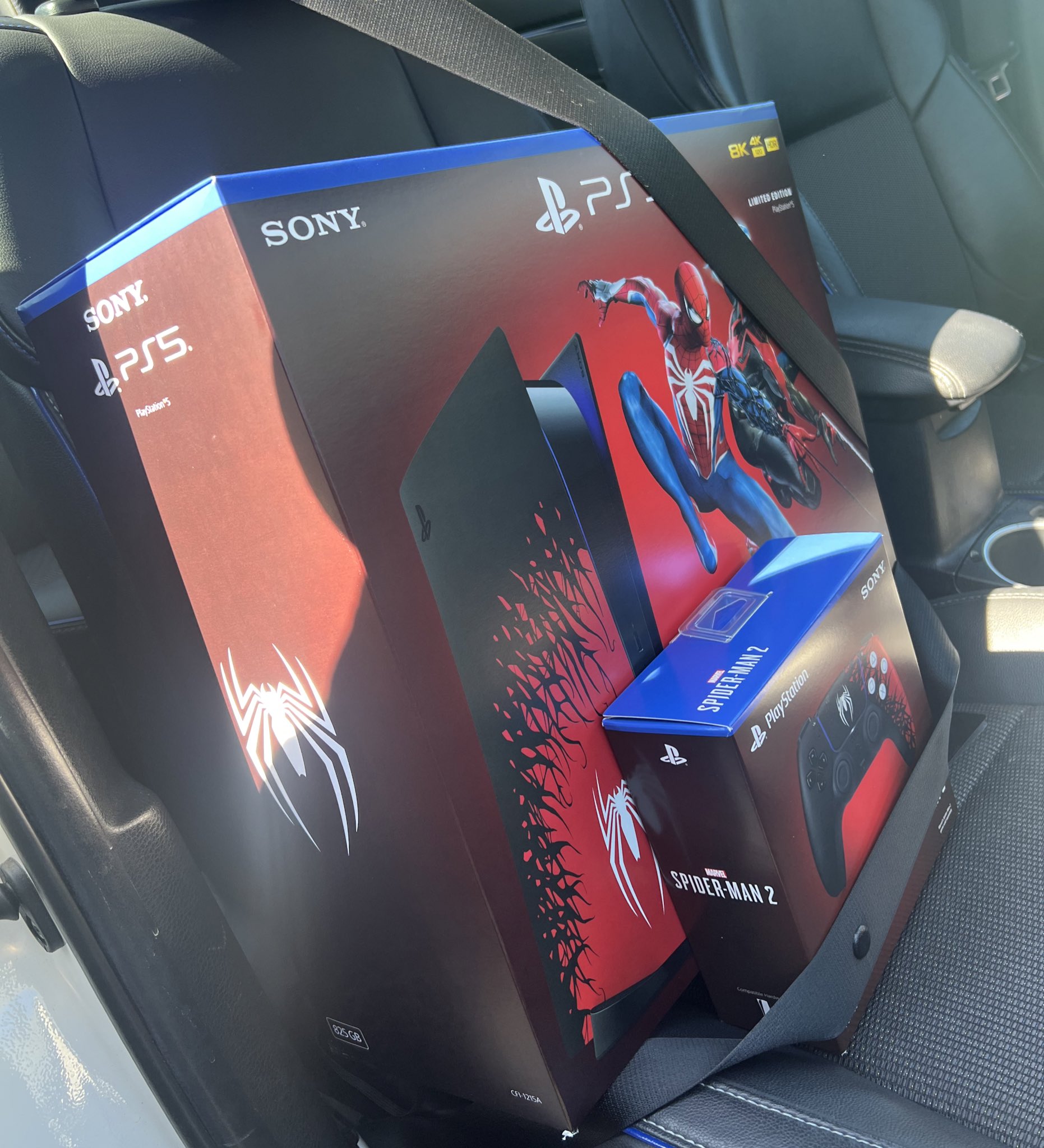 GAME PS5 825GB EUA CFI-1215A 4K E 8K SPIDERMAN 2 PRETO VERMELHO