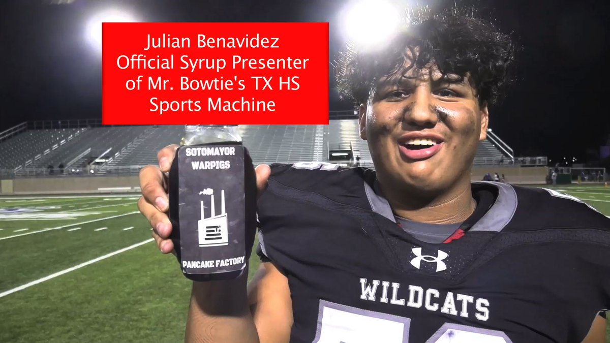 MrBowtie1982's tweet photo. Not only does watching the Sotomayor FB wrap help support local athletes, it helps Julian Benavidez promote Sotomayor syrup!

WATCH ON YOUTUBE!
https://t.co/26qdN1YZ4a

@rdbuilders2015 @Gosset41 @WildcatsDen_SA @Coach_MOrales @Sotocats_FB @ReignXaden @DrainAdrian @evanfine724 @jeremyyy_0 @LoganPlake @Dt3kFootball @babykicker_4 @nehemiah_lowery @evanfine724 @Jaydenn_06 @RoderickMckin @seth_hamil89 @Jace_c17 @lleifff @HaydenJenkins25 @SeanLeak24 @JermiahE2000 @jaxdenwinn @ShawnWasley34 @TyceWashington_ @TristinWoodruf9 @hayden_cornier @AidenNavarijo @Julian56B2024 @stevencasarez_ @Cameronsimil @Devan_DeAnda13 @JohnSorola1 @LandonShoemake7 @merrill_jacobi @coachgibbs8 @CoachMotz @jacampbe47 @SHS_CoachRod @SOTOCoachGarcia @AydenTWilliams @CoachSanchezSHS @SethHamil @HispanicTXHSFB @SotocatsGBBall @SotomayorXC @SOTOaquatics @SotomayorVB @SotomayorCheer