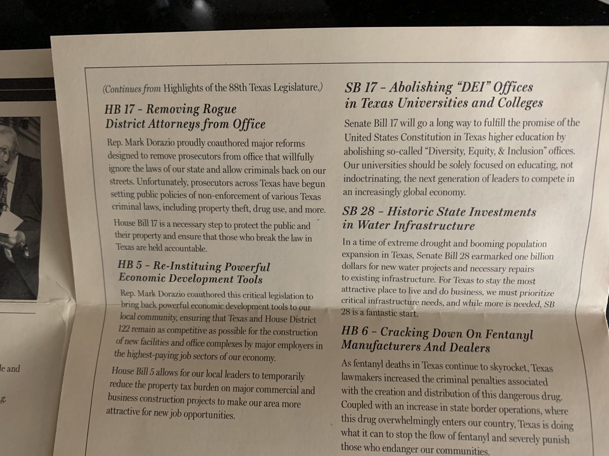 claire4texas's tweet photo. Okay #hd122, I received this gem in the mail today. Who’s going to run against this guy in 2024?
I’ll help you personally, and so will @BlueHorizonTX. #txlege https://t.co/9TXp6DGhBK