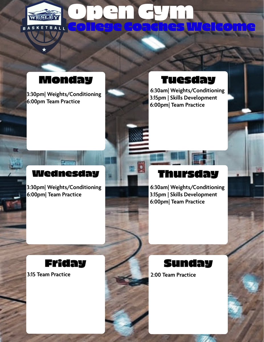 CoachWard22's tweet photo. โ ๏ธ College Coachโsโ ๏ธ
Our doors will be open to College Coaches to come in and evaluate our talent on the days listed below.
Contact Head Coach Shawn Ward at (304) 785-1708 and let us know when you plan to attend. We look forward to seeing everyone soon. #GoRiders #TheWesleyWay https://t.co/HoCgzHjHfL