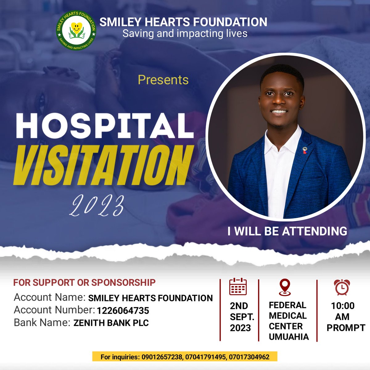 It’s tomorrow.

God will be glorified.

Souls will be won.

Healings will take place.

Again I say God will be glorified! 

#hospitalvisitation
#savingandimpactinglives