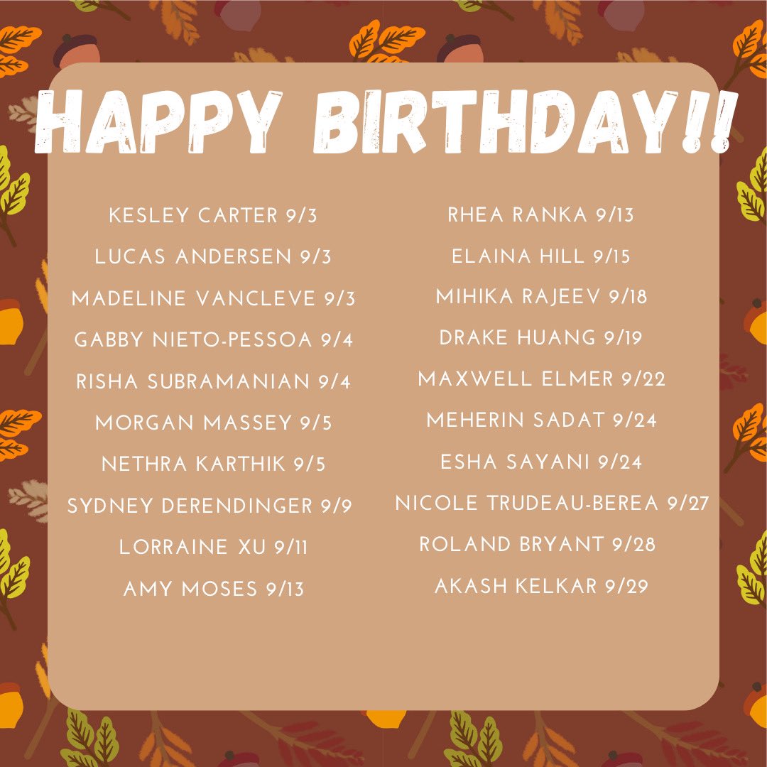 Happy birthday month to these choir kids!