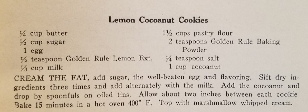 Lemon Coconut Cookies
-Golden Rule Foods Cookbook