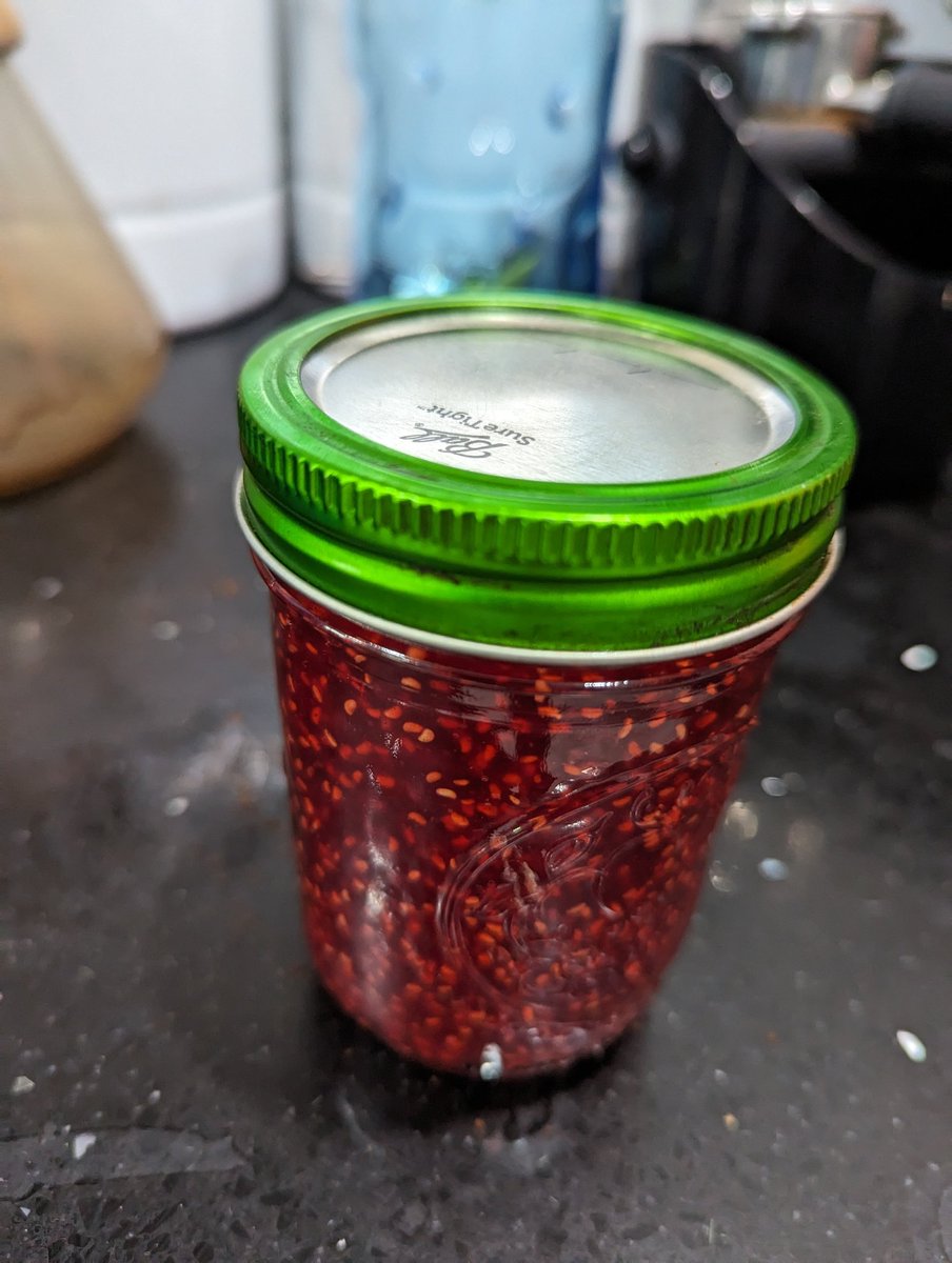 Enough raspberries to make some jam. Delicious!