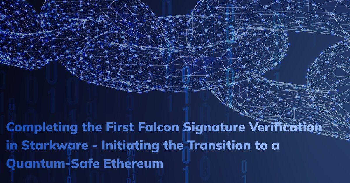 A significant stride has been taken towards making Ethereum quantum-safe as we integrate the first successful STARK-based verification of post-quantum digital signatures on @Starknet, a zero-knowledge layer-2 scaling solution on Ethereum. Read more here 👉 btq.com/research-insig…