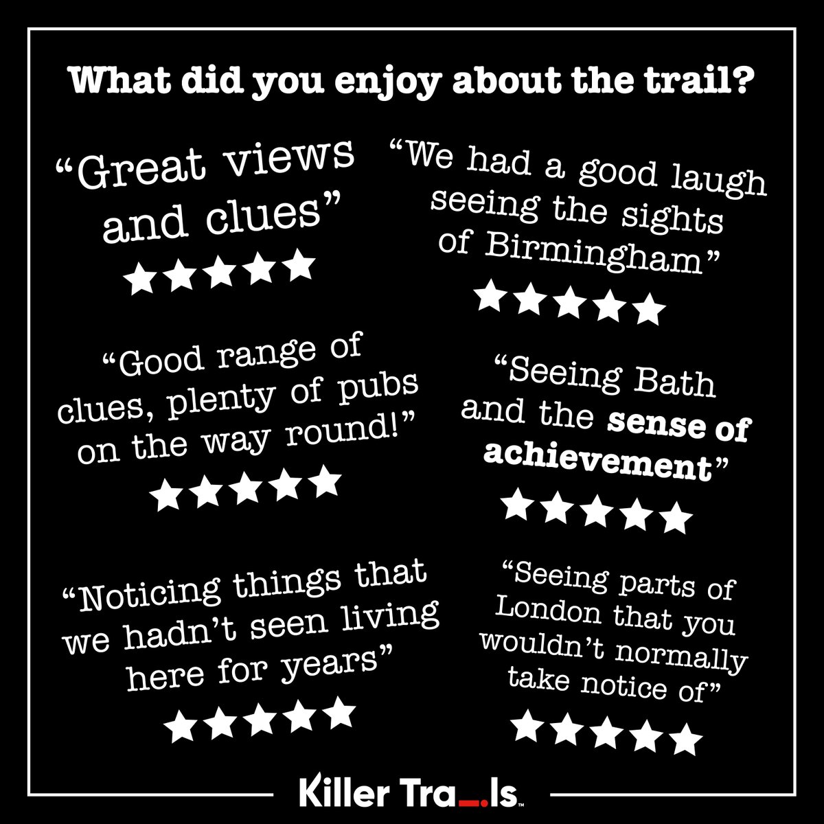 KillerTrails's tweet photo. I always love reading your feedback. 😄🙏 What a month!!! Here's what you thought about our trails in July &amp; August!

TY so much for taking the time to leave any feedback. It's great to hear how you get on, and ALL your insights MASSIVELY help shape our trails. 🫶

#killertrails https://t.co/GPREjX6cOQ