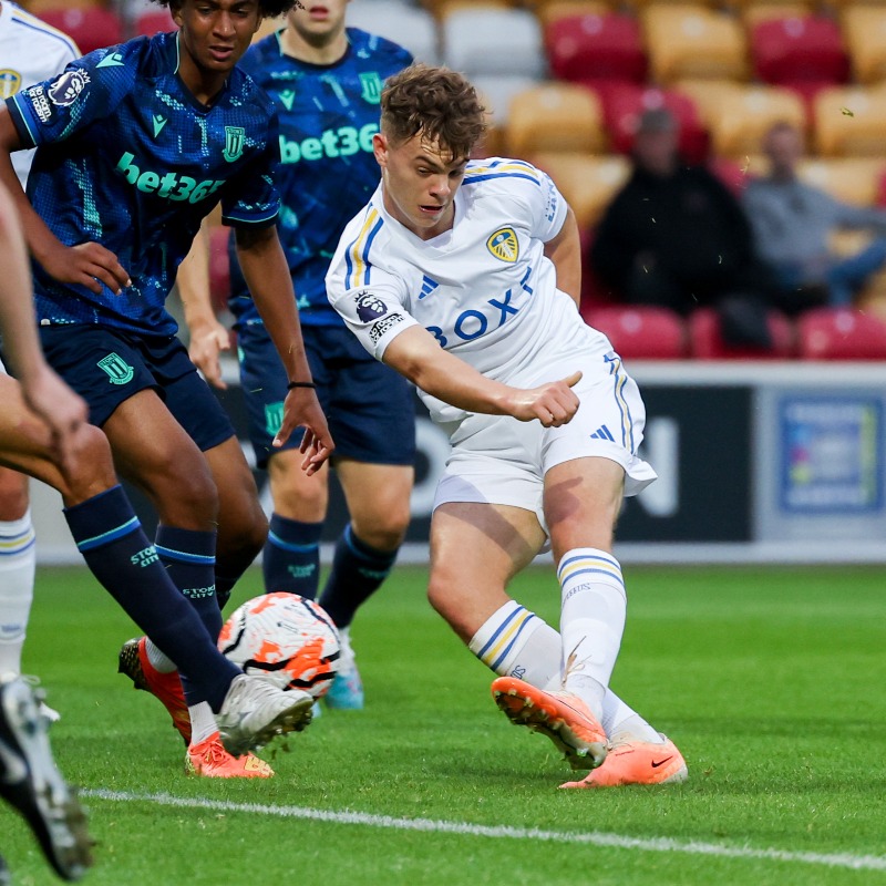 LUFC's tweet photo. 📰 #LUFCU21 take all three points after Sean McGurk converted two second half penalties to defeat Stoke City 2-1