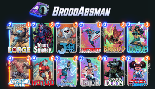 maxmitchell3000's tweet photo. Not a huge fan of conquest, but used my 1 infitiny ticket and managed to beat it with the Brood Absorbing Man deck
#MarvelSnap https://t.co/ftfPi6364L