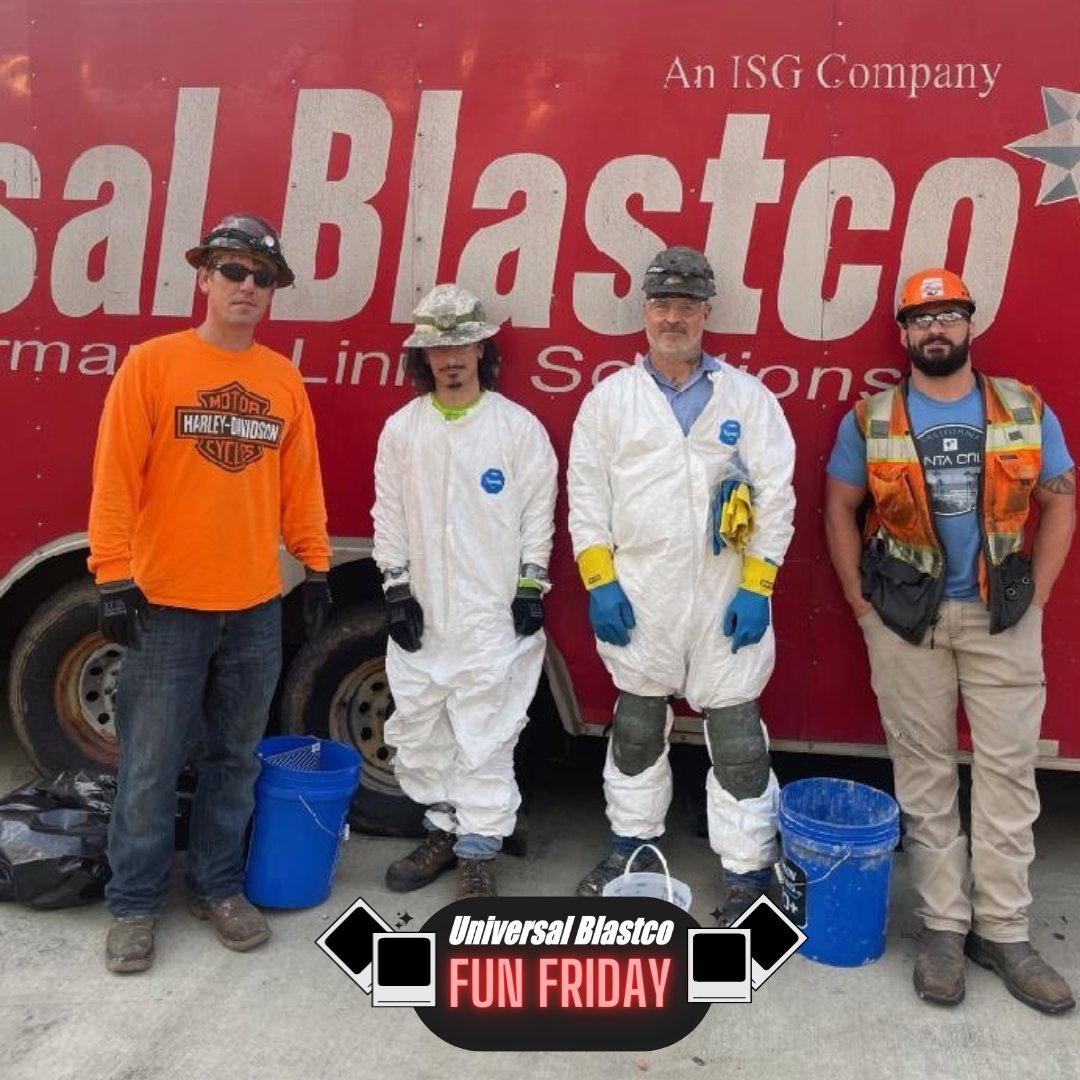 UniversalBlastc's tweet photo. Teamwork divides the task and multiplies the success. Way to go guys! Happy Friday friends! #funphotofriday #universalblastco #jobsitepics https://t.co/vy5Vid5WBP