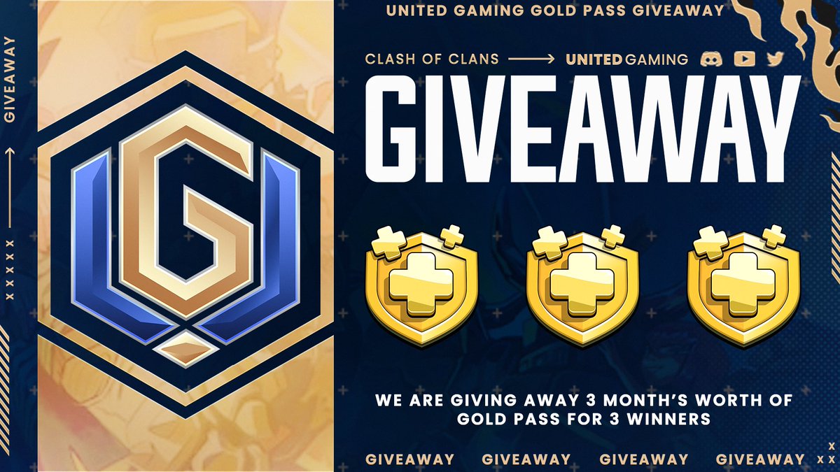 United Gaming (@ug_organization) on Twitter photo To celebrate our first win at ESL Snapdragon Mobile Open In Seattle, we are doing a Clash GIVEAWAY 🎊
3 winners will receive 3 month’s worth of the Gold Pass⚡️
Rules:
🌟 Follow <a href="/UG_Organization/">United Gaming</a>
🌟 Like & Retweet This Post
🌟 Winners are announced 9/7/2023 To celebrate our first win at ESL Snapdragon Mobile Open In Seattle, we are doing a Clash GIVEAWAY 🎊
3 winners will receive 3 month’s worth of the Gold Pass⚡️
Rules:
🌟 Follow <a href="/UG_Organization/">United Gaming</a>
🌟 Like & Retweet This Post
🌟 Winners are announced 9/7/2023