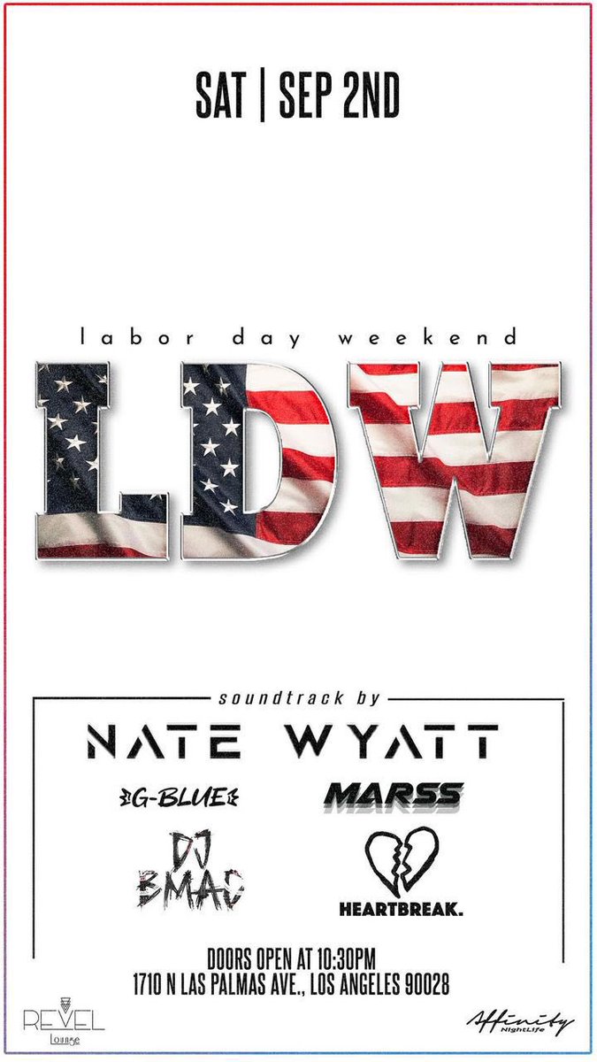 cali_nyc's tweet photo. This Labor Day Weekend the biggest, finest party takes place at Revel Lounge!
No Cover for Ladies on guestlist before 10:30! DM for more info! https://t.co/UD7PvnwmnZ