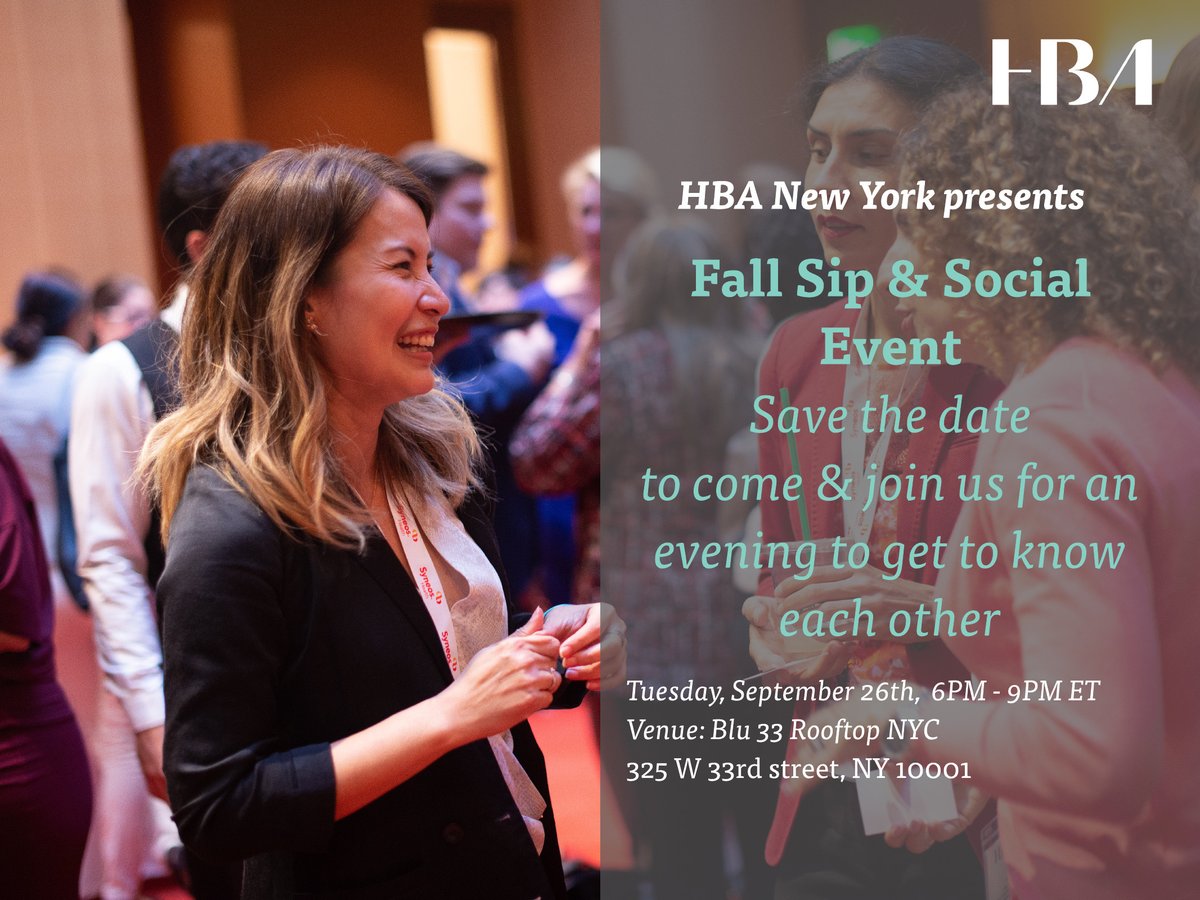 Grab your favorite cocktail or mocktail and join us for a happy hour at Blu 33 Rooftop NYC to build your network while strengthening your current one! We're looking forward to welcoming new members and re-engaging with active ones. Register 
my.hbanet.org/EVENTS-PROGRAM…