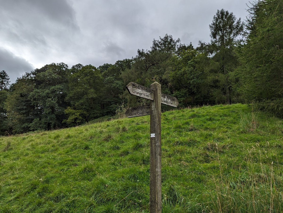 When you remember late on that you took a photo for #fingerpostfriday on Monday while walking up Castle Crag with the family. I'll blame supervising a DofE expedition round Coniston today for forgetting. Mostly sat and drank coffee. Hard life and all that.