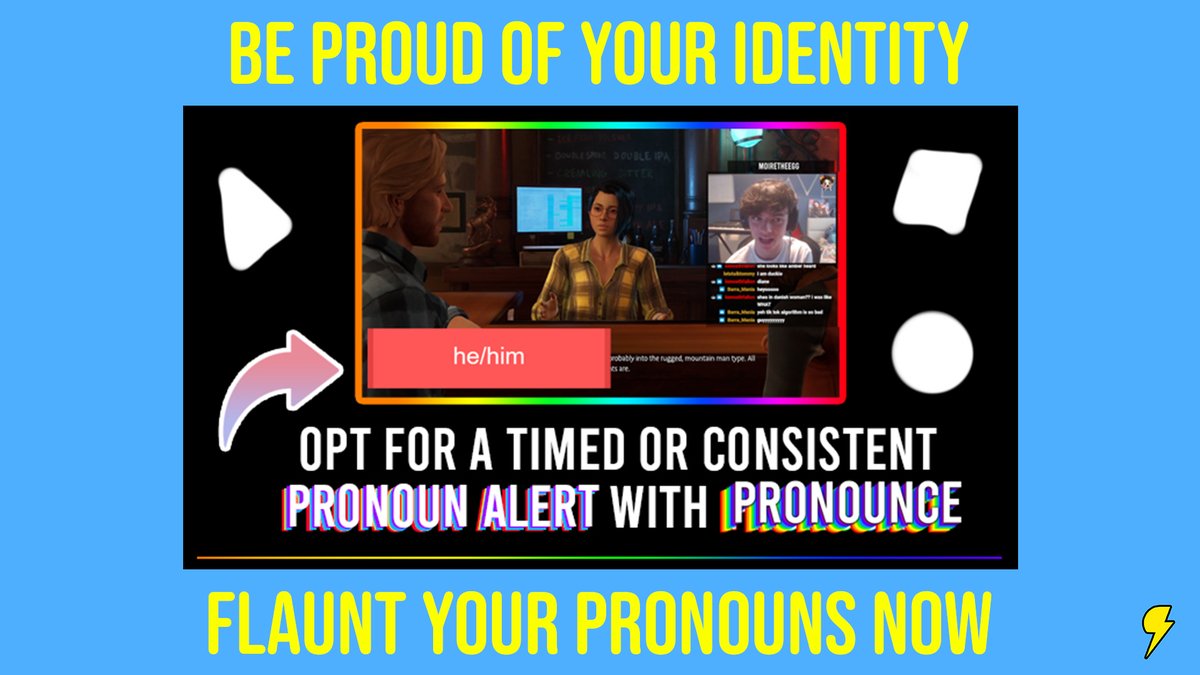 Flaunt your pronouns on stream with ease w/ our app 🌈PRONOUNCE🌈

We are dedicated to supporting queer and trans individuals with our apps. That is why PRONOUNCE will be 🌈FREE FOREVER🌈 on our platform!

Join 50,000 streamers and use PRONOUNCE now! super-stream.co/pronounce